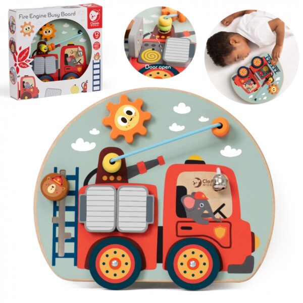 CLASSIC WORLD Tablica Manipulacyjna Wielofunkcyjna 6w1 Straż-01 CLASSIC WORLD Tablica Manipulacyjna Wielofunkcyjna 6w1 Straż-01