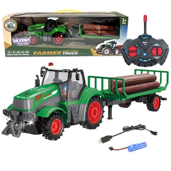 WOOPIE Traktor z Przyczepą na Pilota Sterowany RC - Skala 1:24-01 WOOPIE Traktor z Przyczepą na Pilota Sterowany RC - Skala 1:24-01