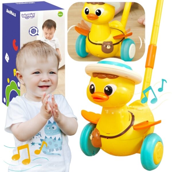 WOOPIE Pchacz na Kijku Kaczuszka Efekty Dźwiękowe i Świetlne-01 WOOPIE Pchacz na Kijku Kaczuszka Efekty Dźwiękowe i Świetlne-01