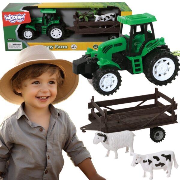 WOOPIE Traktor Rolniczy z Przyczepką i Zwierzętami-01 WOOPIE Traktor Rolniczy z Przyczepką i Zwierzętami-01