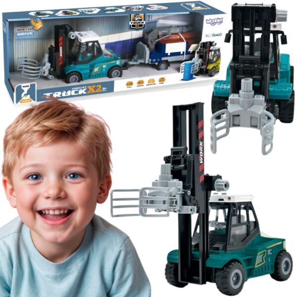 WOOPIE Wózek Widłowy Zaciskowy z Przyczepą Dźwięki Światła-01 WOOPIE Wózek Widłowy Zaciskowy z Przyczepą Dźwięki Światła-01