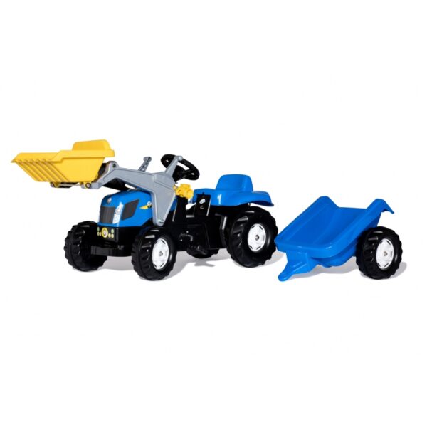 Rolly Toys rollyKid-X New Holland rollyKid Traktor z łyżką i przyczepką Niebieski-01 Rolly Toys rollyKid-X New Holland rollyKid Traktor z łyżką i przyczepką Niebieski-01