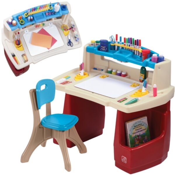 STEP2 Biurko z Krzesełkiem Kącik plastyczny edukacyjny Delux-01