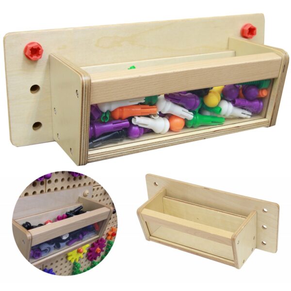 MASTERKIDZ Pojemnik Na Akcesoria Przezroczysta Ścianka - Tablica Naukowo-Edukacyjna STEM-01