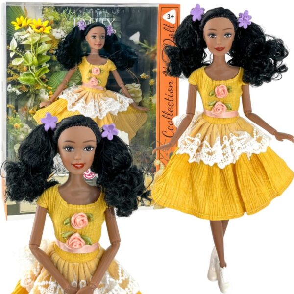 WOOPIE ROYAL Lalka Emi 32 cm Modny Strój i Piękne Czarne Włosy-01