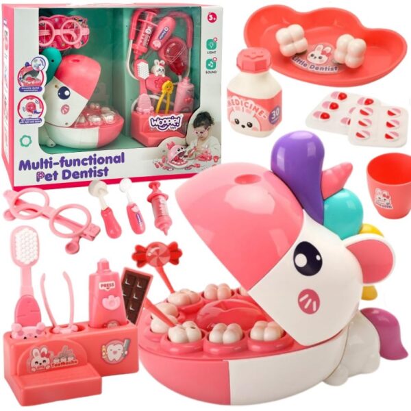 WOOPIE Zestaw Małego Dentysty Głowa Jednorożca Akcesoria-01