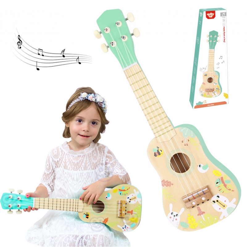 TOOKY TOY Drewniane Ukulele Gitara dla Dzieci 3+-01