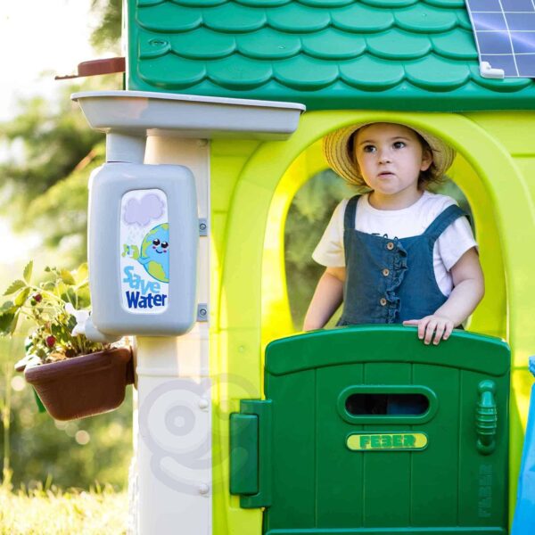 FEBER Domek ogrodowy Eco Karmnik Segregacja Odpadów Imitacja Panelu Słonecznego - 017