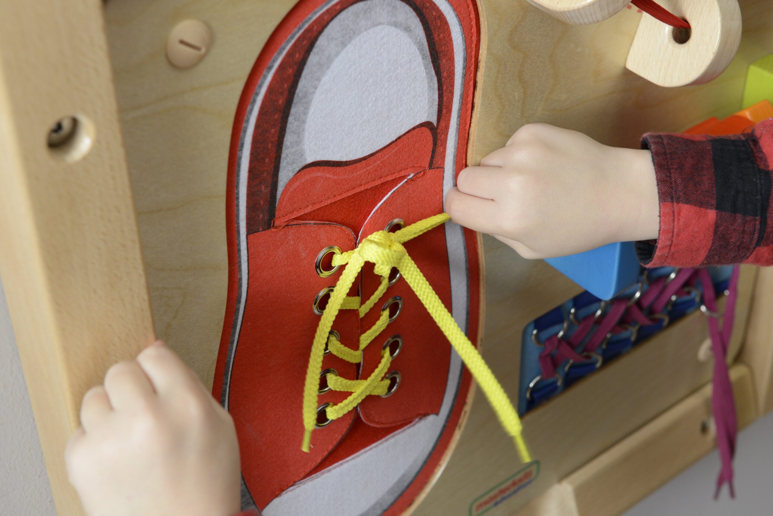 MASTERKIDZ Tablica Edukacyjna - Zręczność Manualna Sznurowanie Montessori 4