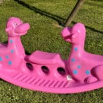 WOOPIE Bujak Wieloosobowy Dino Huśtawka Równoważna Różowa - 002