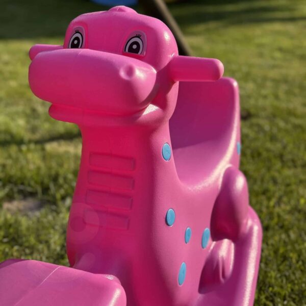 WOOPIE Bujak Wieloosobowy Dino Huśtawka Równoważna Różowa - 003
