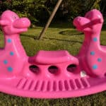 WOOPIE Bujak Wieloosobowy Dino Huśtawka Równoważna Różowa - 005
