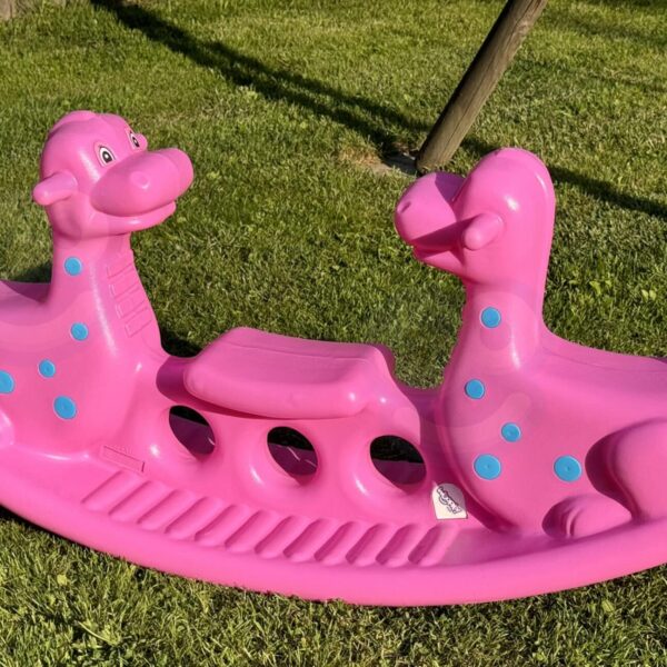 WOOPIE Bujak Wieloosobowy Dino Huśtawka Równoważna Różowa - 013