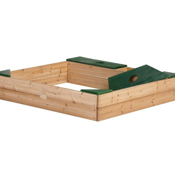 AXI Drewniana Piaskownica + Schowek Na Akcesoria + Plandeka - 001