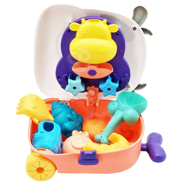 WOOPIE Zestaw do Piasku 3w1 Walizka Krówka Stolik Wodny - 009