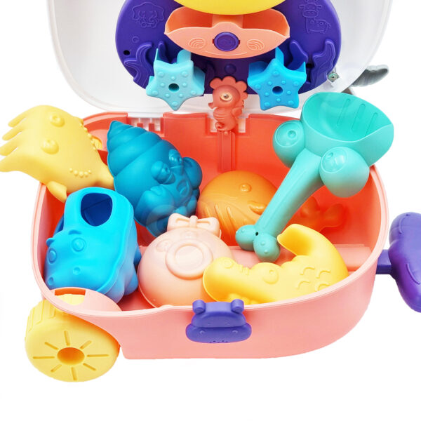 WOOPIE Zestaw do Piasku 3w1 Walizka Krówka Stolik Wodny - 012