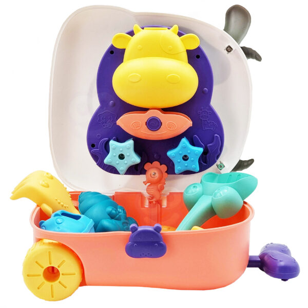 WOOPIE Zestaw do Piasku 3w1 Walizka Krówka Stolik Wodny - 013