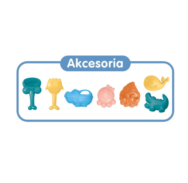 WOOPIE Zestaw do Piasku 3w1 Walizka Krówka Stolik Wodny - 014