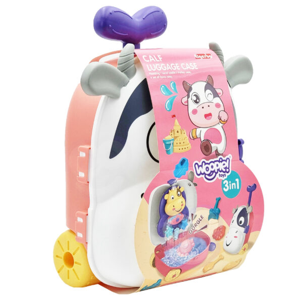 WOOPIE Zestaw do Piasku 3w1 Walizka Krówka Stolik Wodny - 015