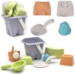 WOOPIE GREEN Zestaw do Piasku w Wiaderku Wieża 8 el. BIODEGRADOWALNY ORGANICZNY MATERIAŁ - 001