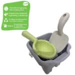 WOOPIE GREEN Zestaw do Piasku w Wiaderku Wieża 8 el. BIODEGRADOWALNY ORGANICZNY MATERIAŁ - 002