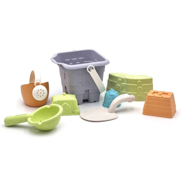 WOOPIE GREEN Zestaw do Piasku w Wiaderku Wieża 8 el. BIODEGRADOWALNY ORGANICZNY MATERIAŁ - 003