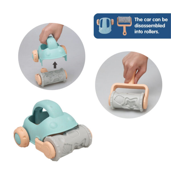 WOOPIE GREEN Zestaw do Piasku z Samochodzikiem 10 el. BIODEGRADOWALNY ORGANICZNY MATERIAŁ - 013