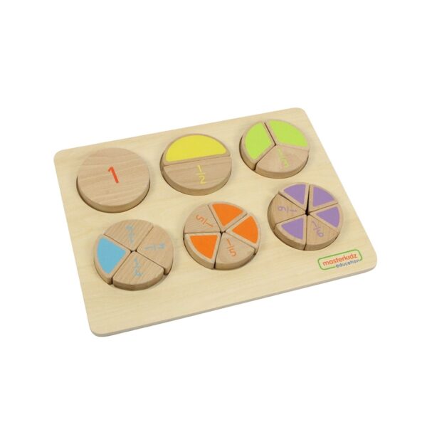 MASTERKIDZ Drewniana Układanka Matematyczna Ułamki - 001