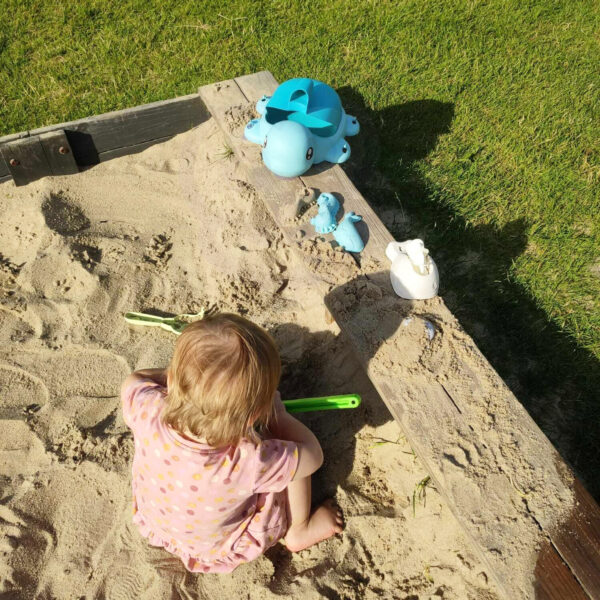 WOOPIE GREEN  Zestaw 2w1 do Piasku i Wanny Żółwik Niebieski 8 el. BIODEGRADOWALNY ORGANICZNY MATERIAŁ - 007