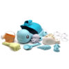 WOOPIE GREEN  Zestaw 2w1 do Piasku i Wanny Żółwik Niebieski 8 el. BIODEGRADOWALNY ORGANICZNY MATERIAŁ - 010