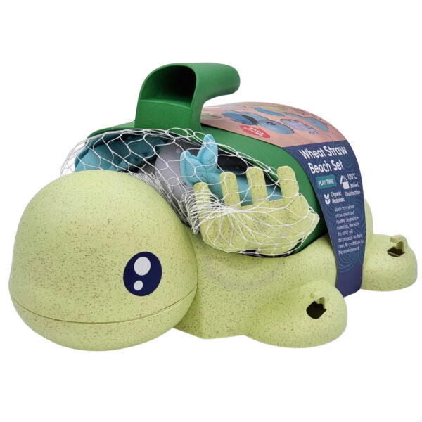 WOOPIE GREEN  Zestaw 2w1 do Piasku i Wanny Żółwik 8 el. BIODEGRADOWALNY ORGANICZNY MATERIAŁ - 006