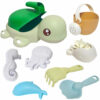 WOOPIE GREEN  Zestaw 2w1 do Piasku i Wanny Żółwik 8 el. BIODEGRADOWALNY ORGANICZNY MATERIAŁ - 009