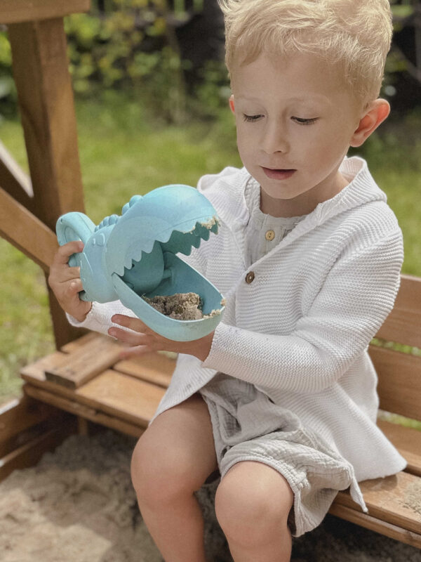 WOOPIE GREEN Krokodyl Łopatka Zbierak do Piasku i Wody Niebieska BIODEGRADOWALNY ORGANICZNY MATERIAŁ - 004