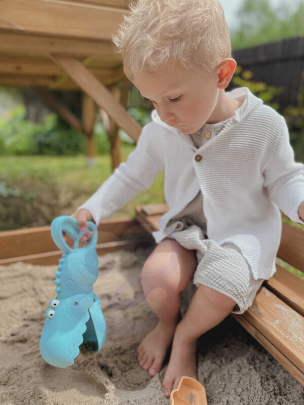 WOOPIE GREEN Krokodyl Łopatka Zbierak do Piasku i Wody Niebieska BIODEGRADOWALNY ORGANICZNY MATERIAŁ - 005