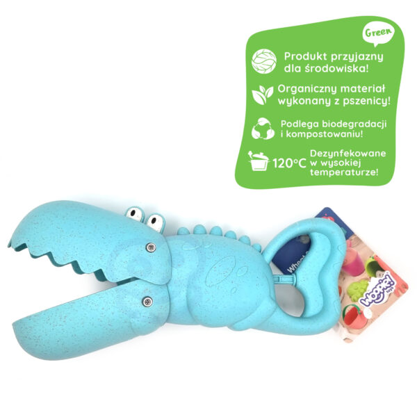 WOOPIE GREEN Krokodyl Łopatka Zbierak do Piasku i Wody Niebieska BIODEGRADOWALNY ORGANICZNY MATERIAŁ - 009