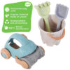 WOOPIE GREEN Zestaw do Piasku z Wiaderkiem i Samochodzikiem 10 el. BIODEGRADOWALNY ORGANICZNY MATERIAŁ - 008