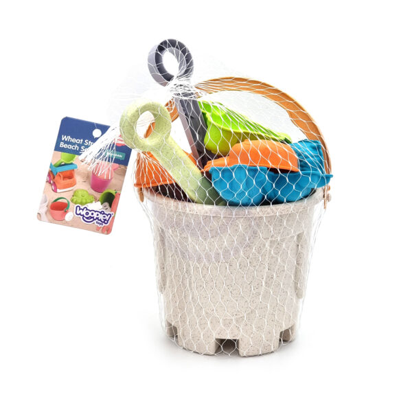 WOOPIE GREEN Zestaw do Piasku z Wiaderkiem i Samochodzikiem 10 el. BIODEGRADOWALNY ORGANICZNY MATERIAŁ - 009