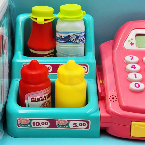 WOOPIE Kasa Sklepowa z Półką i Akcesoriami Różowa - 004