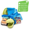 WOOPIE GREEN Zestaw do Piasku z Wiaderkiem i Łopatką Krokodyl w Plecaku 10 el. BIODEGRADOWALNY ORGANICZNY MATERIAŁ - 005