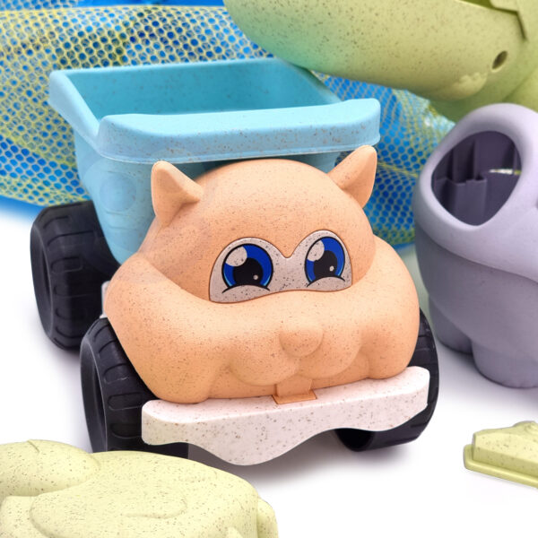 WOOPIE GREEN Zestaw do Piasku z Wiaderkiem i Łopatką Krokodyl w Plecaku 10 el. BIODEGRADOWALNY ORGANICZNY MATERIAŁ - 007