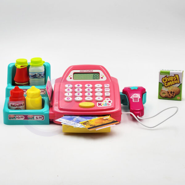 WOOPIE Kasa Sklepowa z Półką i Akcesoriami Różowa - 006