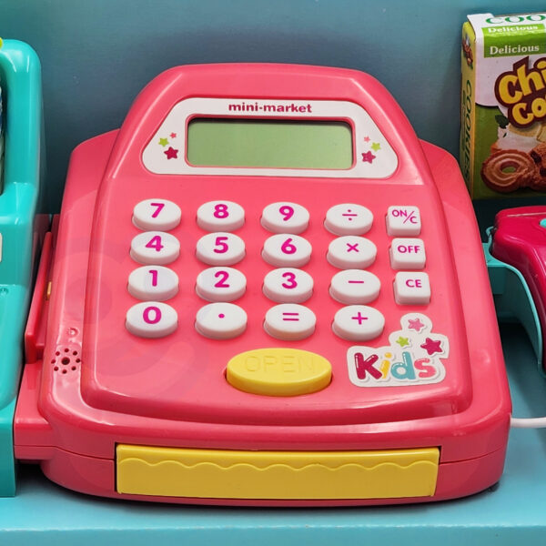 WOOPIE Kasa Sklepowa z Półką i Akcesoriami Różowa - 009