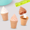 WOOPIE Zestaw do Piasku FUN ICE CREAM Lody 2w1 Fabryka Śnieżek 15 el. - 002
