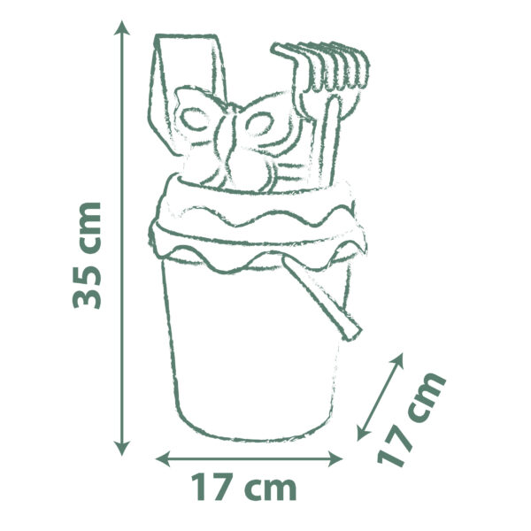 SMOBY GREEN Wiaderko z Akcesoriami do Piasku i Konewką z Bioplastiku - 005