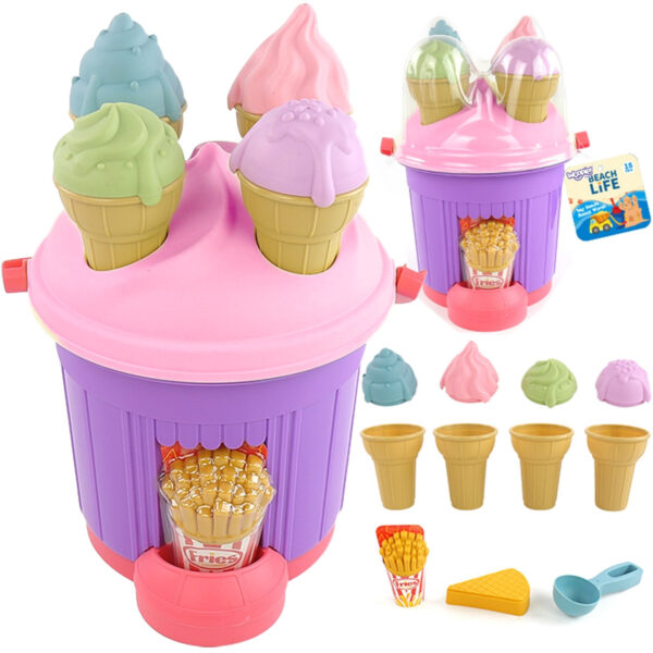 WOOPIE Zestaw do Piaskownicy Lody Foremki Wiaderko z Lodami do piasku - 001