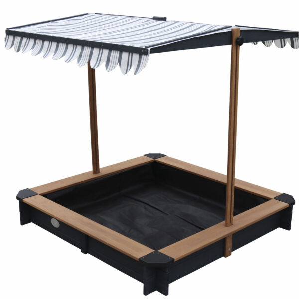 AXI Drewniana Piaskownica z Daszkiem Zamykana z Ławkami - 002