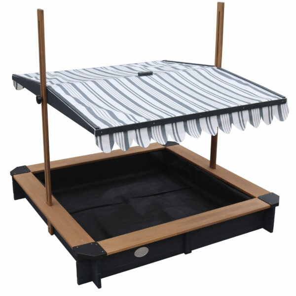 AXI Drewniana Piaskownica z Daszkiem Zamykana z Ławkami - 004