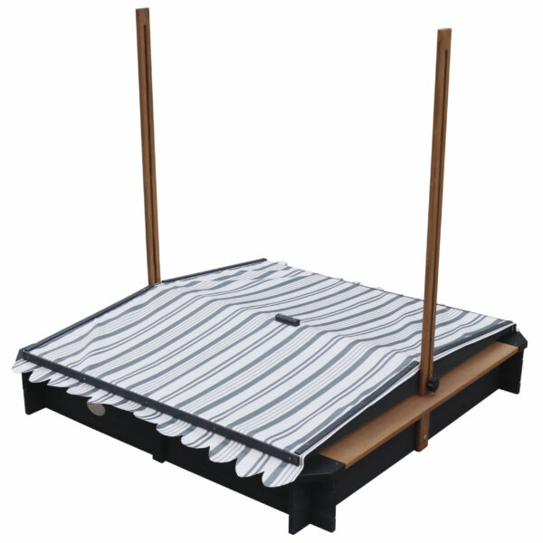 AXI Drewniana Piaskownica z Daszkiem Zamykana z Ławkami - 005