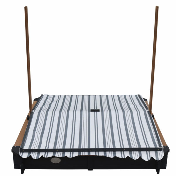 AXI Drewniana Piaskownica z Daszkiem Zamykana z Ławkami - 006