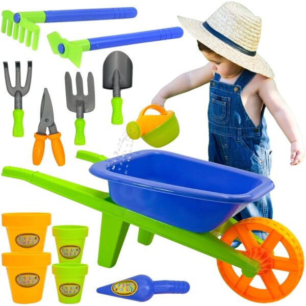 WOOPIE Taczka Ogrodowa Zestaw Małego Ogrodnika 13el. - 003